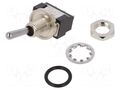 Switch: toggle; Pos: 2; SPDT; (ON)-ON; 6A/125VAC; 6A/6VDC; MTE; 20mΩ KNITTER-SWITCH MTE106F