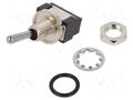 Switch: toggle; Pos: 2; SPDT; (ON)-ON; 6A/125VAC; 6A/6VDC; MTE; 20mΩ KNITTER-SWITCH MTE106F
