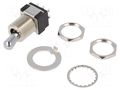 Switch: toggle; Pos: 2; DPDT; ON-ON; 6A/125VAC; 6A/6VDC; MTG; 20mΩ KNITTER-SWITCH MTG206N