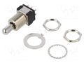 Switch: toggle; Pos: 3; DPDT; ON-ON-ON; 6A/125VAC; 6A/6VDC; MTG; 20mΩ KNITTER-SWITCH MTG206PA