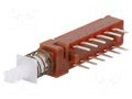 Switch: push-button; Pos: 2; 0.5A/100VAC; 1A/25VDC; ON-(ON); square KNITTER-SWITCH MPBS-42H01-F14