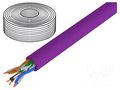 Wire; U/UTP; 4x2x23AWG; 6; wire; Cu; Insulation: LSZH; violet; 100m DIGITUS DK-1614-VH-1