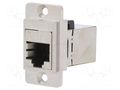 Coupler; DUALSLIM; Cat: 6; shielded; 8p8c; RJ45 socket,both sides CLIFF CP30722SM