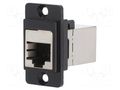 Coupler; DUALSLIM; Cat: 5e; shielded; 8p8c; RJ45 socket,both sides CLIFF CP30720SMB