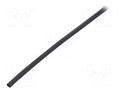 Heat shrink sleeve; glueless; 2: 1; 3.2mm; L: 1m; black; polyolefine BM GROUP BMGBS032SNE