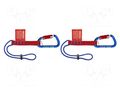 Lanyard; for working at height; max.1.5kg; 2pcs. KNIPEX KNP.005006TBK