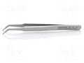 Tweezers; 115mm; for precision works,SMD; Blades: curved KNIPEX KNP.920101