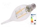 LED lamp; warm white; E14; 230VAC; 250lm; P: 2W; 2700K; CRImin: 80 PHILIPS 76319000