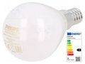 LED lamp; warm white; E14; 230VAC; 250lm; P: 2.2W; 2700K; CRImin: 80 PHILIPS 76341100