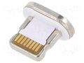Adapter; magnetic,USB 2.0; Apple Lightning plug; Cablexpert GEMBIRD CC-USB2-AMLM-8P
