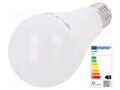 LED lamp; warm white; E27; 220/240VAC; 1250lm; P: 15W; 200°; 3000K V-TAC 3800157627726