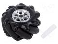 Right wheel; black; screw; Ø: 60mm; Plating: rubber; W: 30.62mm DFROBOT DF-FIT0766