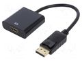 Adapter; DisplayPort 1.1; DisplayPort plug,HDMI socket; 0.1m GEMBIRD A-DPM-HDMIF-002