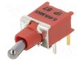 Switch: toggle; Pos: 2; SPDT; ON-(ON); 0.4A/20VDC; Leads: flat pin KNITTER-SWITCH TST1F-RA