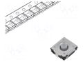 Microswitch TACT; SPST; Pos: 2; 0.02A/15VDC; SMD; none; OFF-(ON) PANASONIC EVQP0S02Q