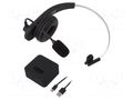 Wireless headphones with microphone; black; USB C; wireless LOGILINK BT0059