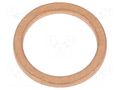 Gasket; copper; Thk: 1.5mm; Øint: 12mm; Øout: 16mm; DIN 7603 ELESA+GANTER DIN7603-CU-12-16-A