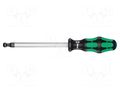 Screwdriver; hex key,spherical; HEX 10mm; Blade length: 150mm WERA WERA.05022830001