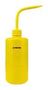 WASH BOTTLE, 16OZ, YEL, PRINTED DI WATER 35794.