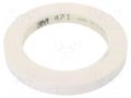 Tape: marking; white; L: 33m; W: 12mm; Thk: 0.13mm; 2.5N/cm; 130% 3M 3M-471-12-33/WH