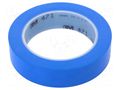 Tape: marking; blue; L: 33m; W: 25mm; Thk: 0.13mm; 2.5N/cm; 130% 3M 3M-471-25-33/BL