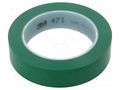 Tape: marking; green; L: 33m; W: 25mm; Thk: 0.13mm; 2.5N/cm; 130% 3M 3M-471-25-33/GN