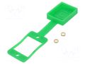 Socket gasket with dust cap; flat; green; 29mm; Gasket: silicone CLIFF CP299835