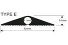 CABLE PROTECTOR, TYPE E, BLACK, 3M E BLK 3M 26001644