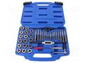 Kit: taps; Kit: taps,threading dies,tap wrench,diestock; 39pcs. KING TONY KT-12939SQ1