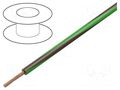 Wire; H05V-K,LgY; stranded; Cu; 0.35mm2; PVC; brown-green; 200m BQ CABLE LGY0.35-BR/GR