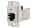 Coupler; DUALSLIM; Cat: 5e; shielded; Layout: 8p8c; 29mm; metal CLIFF CP30720SM