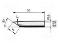 Tip; conical sloped; 14mm; for  soldering iron ERSA ERSA-0832GDLF