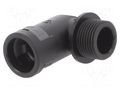 90° angled connector; Thread: metric,outside; polyamide 6; grey PMA I-SVWD-M253GT