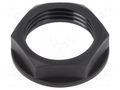 Nut; M20; polyamide; UL94V-2; black; Thread: metric; Pitch: 1.5 TECHNO 6000157CC
