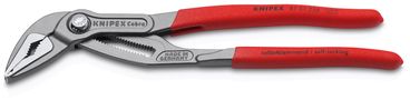 KNIPEX 87 51 250 Cobra® ES Water Pump Pliers extra-slim with non-slip plastic coating grey atramentized 250 mm 87 51 250 4003773061267