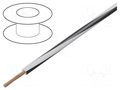 Wire; H05V-K,LgY; stranded; Cu; 1mm2; PVC; white-black; 300V,500V BQ CABLE LGY1.0-WH/BK