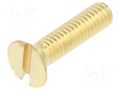 Screw; M4x16; 0.7; Head: countersunk; slotted; 1mm; brass; DIN 963A BOSSARD B4X16/BN537