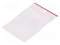 Self-seal bag; L: 70mm; Width: 50mm; Thick: 40um; polyetylene PLAST PL.TOR50X70