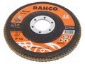 Flap grinding wheels; Ø: 115mm; Øhole: 22.23mm; Granularity: 120 BAHCO SA.3927-115IM-P120