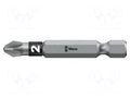 Screwdriver bit; Pozidriv®; PZ2; 1/4"; Overall len: 50mm WERA WERA.05059922001