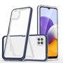 Clear 3in1 Case for Samsung Galaxy A22 5G Frame Gel Cover Blue, Hurtel 5907769338861 5907769338861