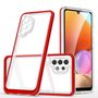 Clear 3in1 Case for Samsung Galaxy A72 4G Frame Gel Cover Red, Hurtel 5907769339004 5907769339004