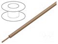 Wire; TLY; stranded; Cu; 0.12mm2; PVC; light brown; 150V,300V; 200m BQ CABLE TLY0.12-BN