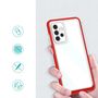 Clear 3in1 Case for Samsung Galaxy A73 Frame Cover Gel Red, Hurtel 5907769339707 5907769339707