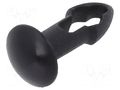 Rivet; polyamide; Rivet diam: 3.2mm; L.rivet: 6.4mm; black; UL94V-2 KEYSTONE KEYS3305