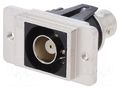 Coupler; BNC socket,both sides; 50Ω; DUALSLIM; silver; metal; 29mm CLIFF CP30737M3