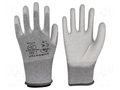 Protective gloves; ESD; M; grey; <10MΩ EUROSTAT GROUP ERS-516800605B
