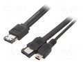 Cable: SATA; SATA plug,USB B mini plug,both sides; 1m; black GEMBIRD CC-ESTP-EST/USB