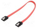 Cable: SATA; SATA plug,both sides; 0.3m; SATA III; Cablexpert; red GEMBIRD CC-SATAM-DATA-0.3M