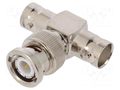 T adapter; BNC male,BNC female x2; Insulation: PTFE; 50Ω MUELLER ELECTRIC BU-P3285